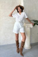 Embroidered Voile Shorts - Topshow - Globality Store - Women Clothes Wholesale Turkey