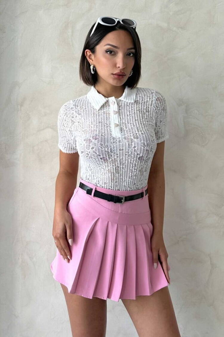 Lace Shirt Collar Blouse - Topshow - Globality Store - Women Clothes Wholesale Turkey