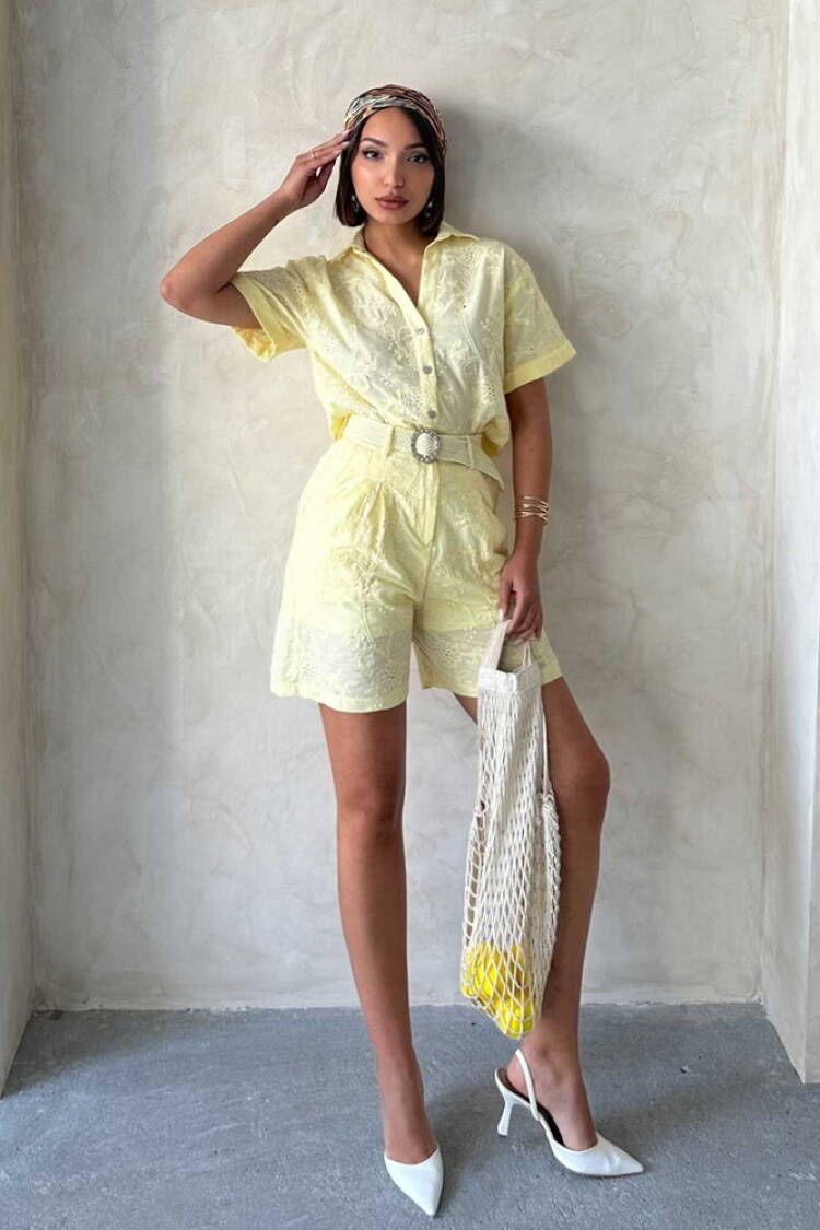 Embroidered Voile Shorts - Brand: Topshow - Women's Clothing Wholesale - Globality Store