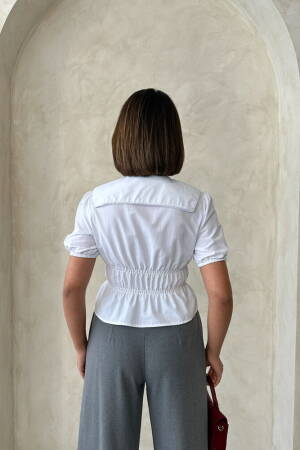 Collar Detailed Ruffle Shirt - Brand: Topshow - Women's Clothing Wholesale - Globality Store