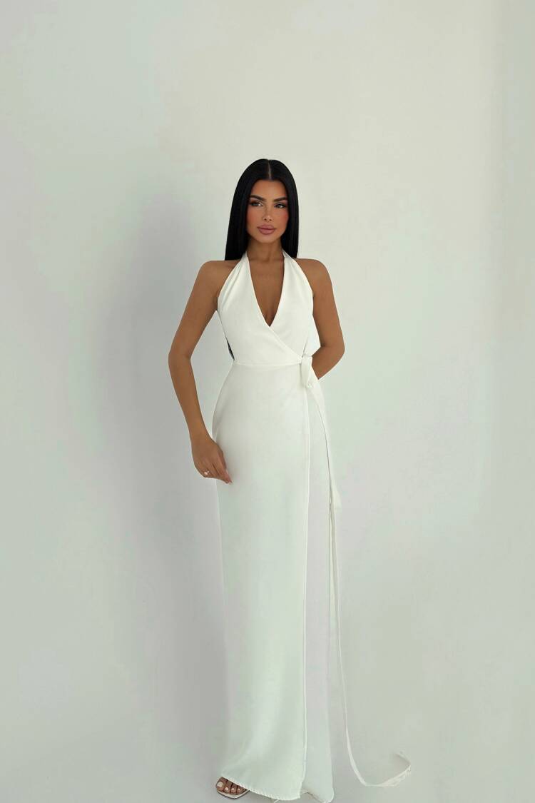 Tied Dress - EYYO ATELIER - Globality Store - Women Clothes Wholesale Turkey