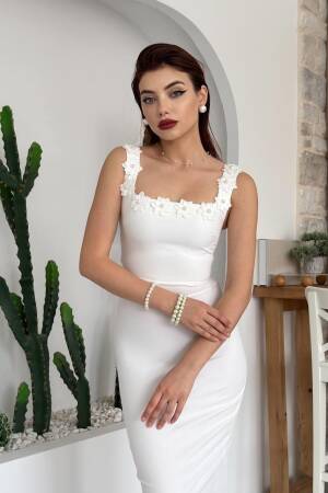 Ming Floral Detailed Dress - Etika - Globality Store - Women Clothes Wholesale Turkey