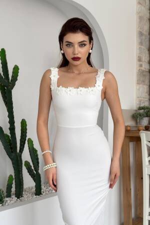 Ming Floral Detailed Dress - Etika - Globality Store - Women Clothes Wholesale Turkey