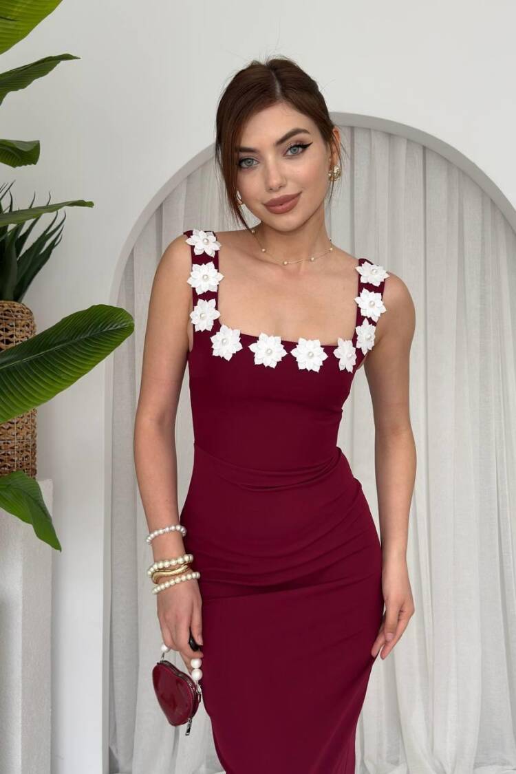 Ming Floral Detailed Dress - Etika - Globality Store - Women Clothes Wholesale Turkey
