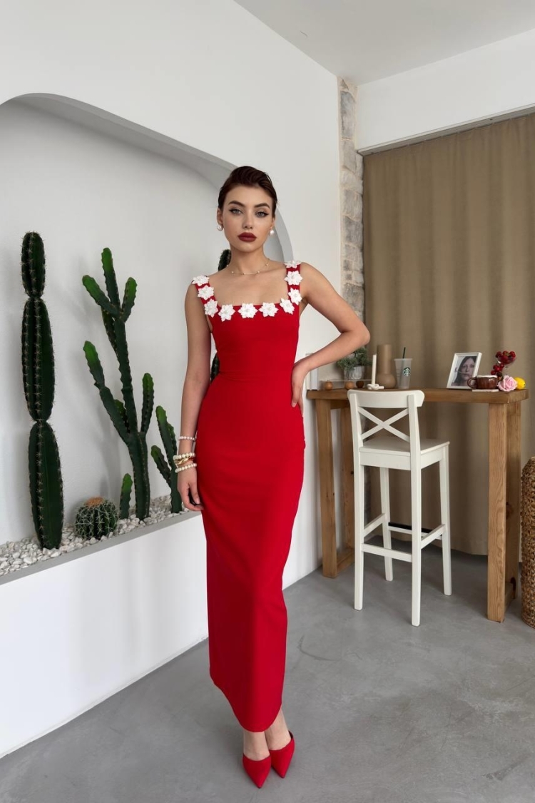 Ming Floral Detailed Dress