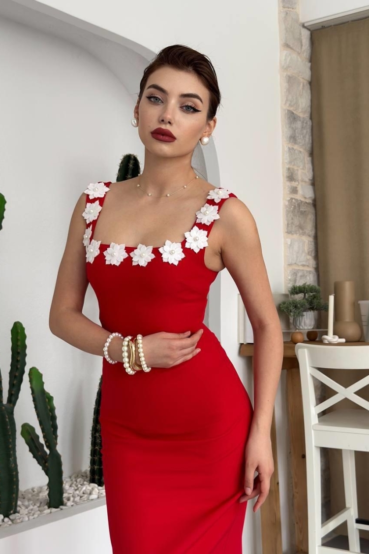 Ming Floral Detailed Dress