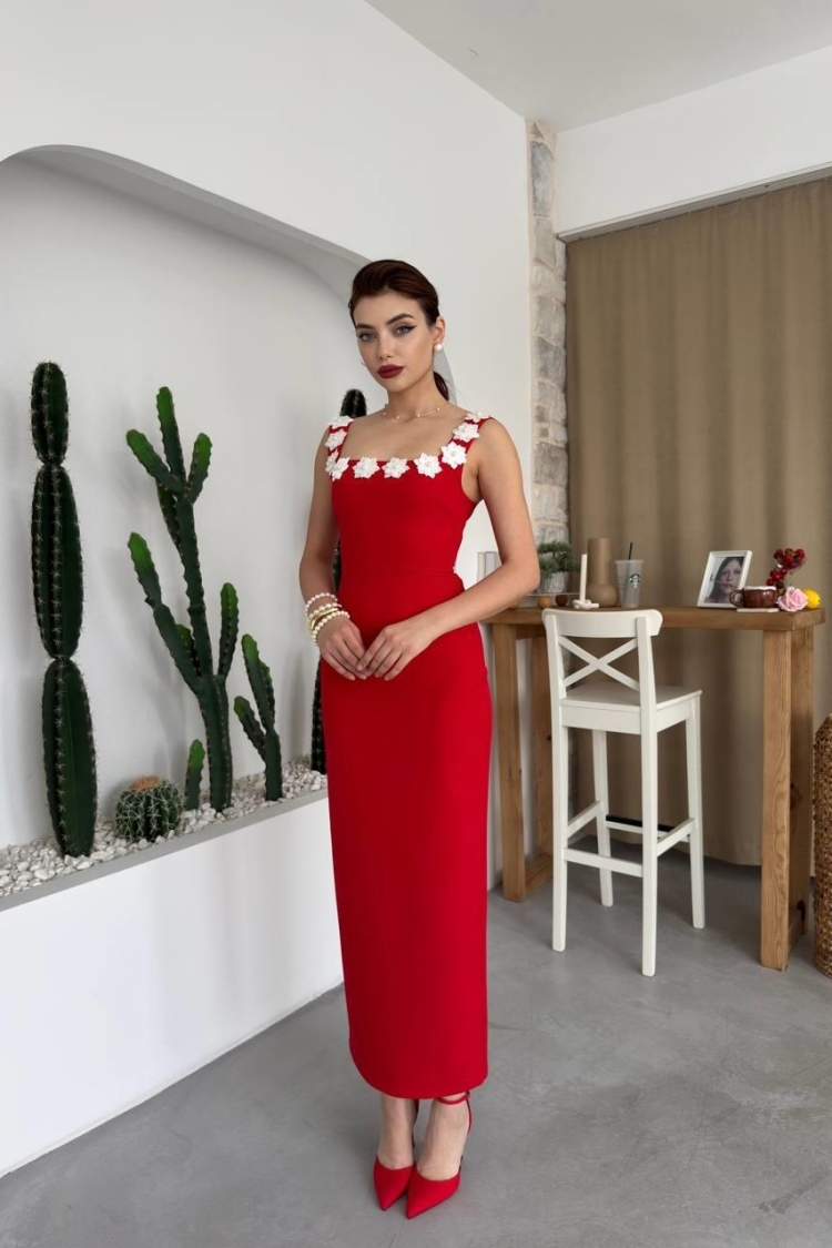 Ming Floral Detailed Dress
