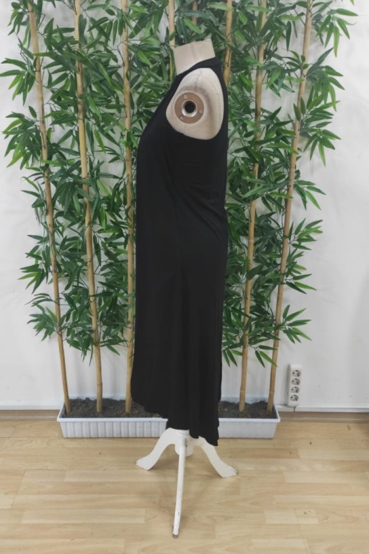 Women's Asymmetric Cut Detailed Viscose Dress With Open Shoulders
