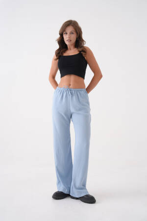 Loose Fit Elastic Waist And Tie Modal Pants 29092 - First Angels - Globality Store - Women Clothes Wholesale Turkey