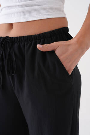 Loose Fit Modal Pants With Elastic Waist And Tie 29092 - First Angels - Globality Store - Women Clothes Wholesale Turkey