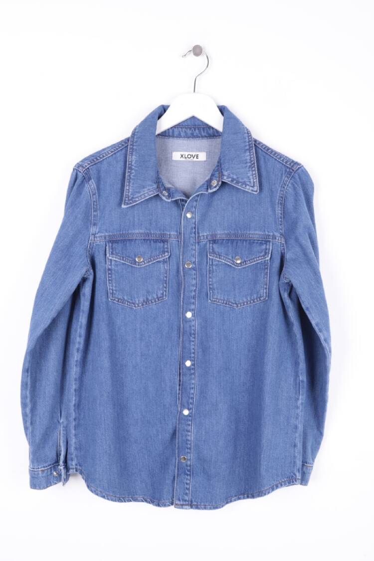 Denim Shirt With Snap