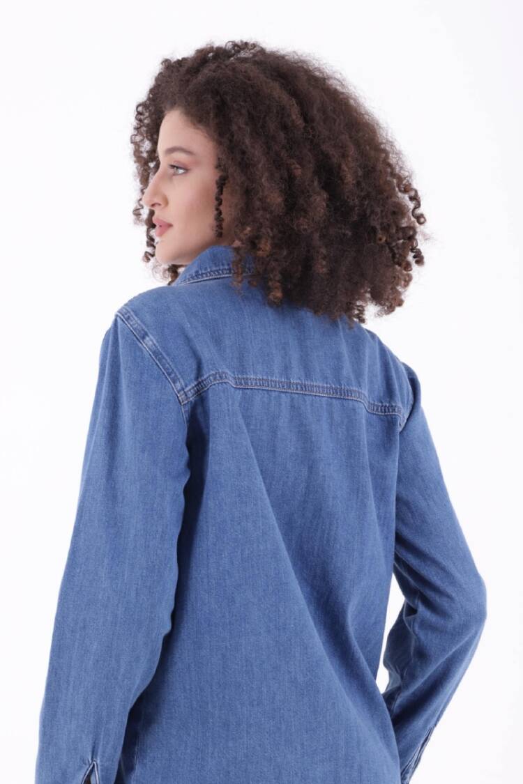 Denim Shirt With Snap