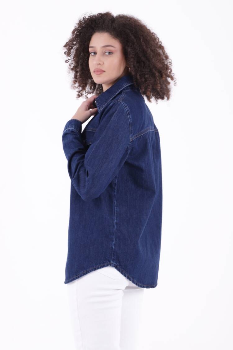 Denim Shirt With Snap