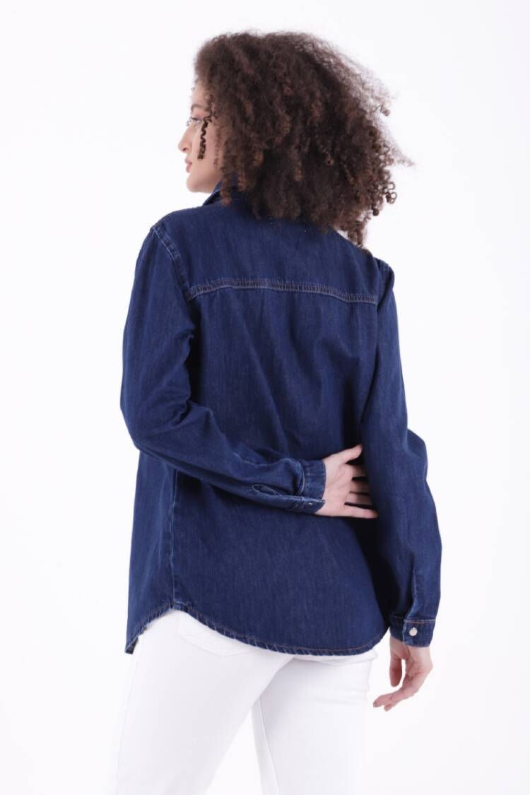 Denim Shirt With Snap