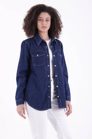 Denim Shirt With Snap - XLove - Globality Store - Women Clothes Wholesale Turkey