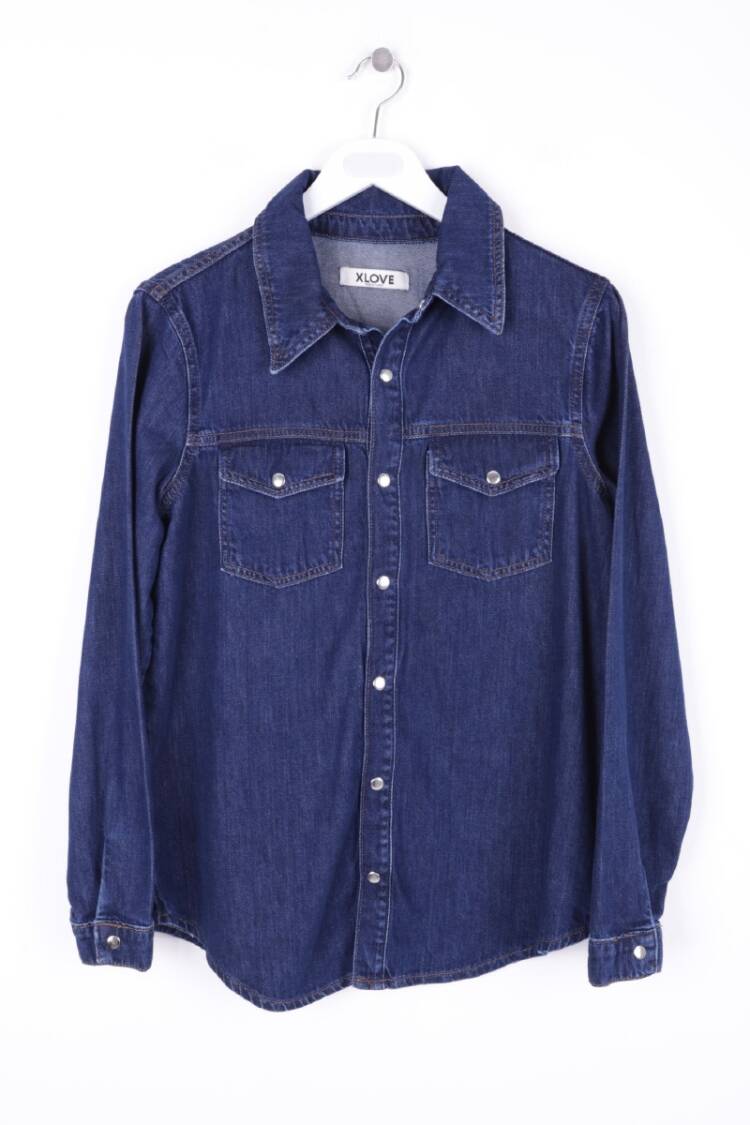 Denim Shirt With Snap