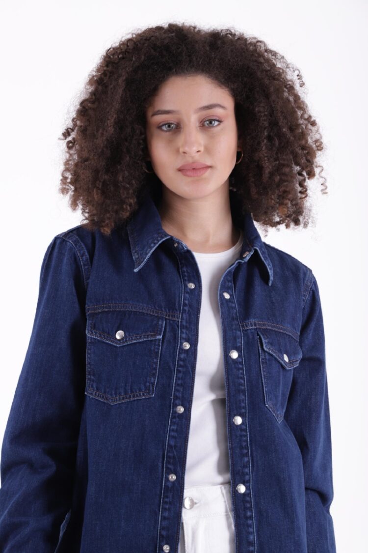 Denim Shirt With Snap