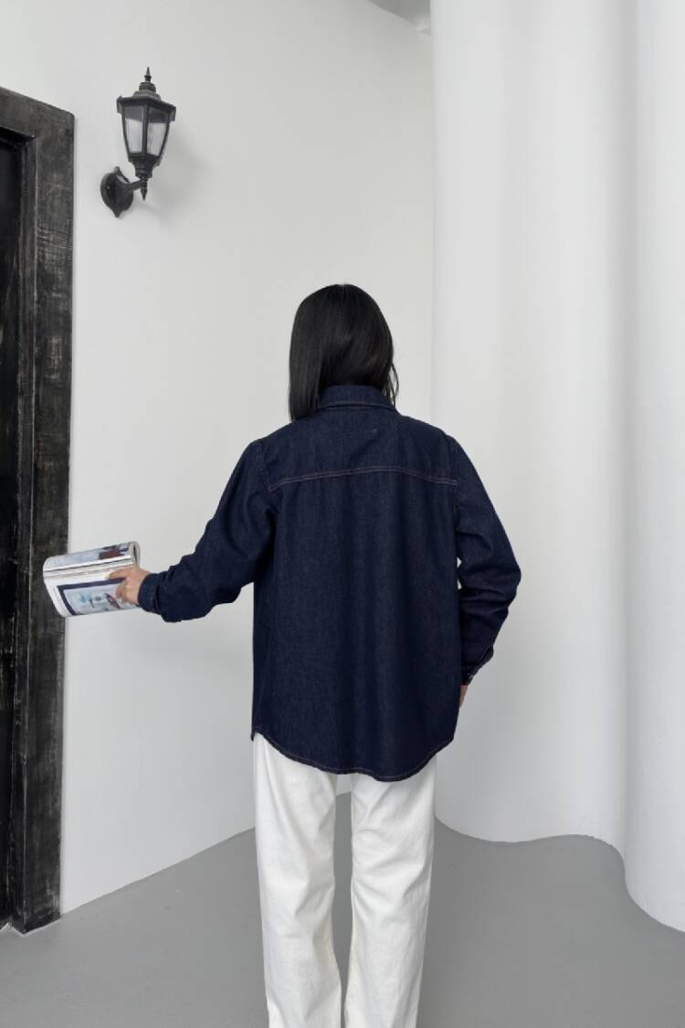 Denim Shirt With Snap