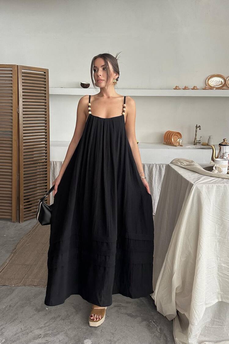 WholesaleStrappy Mueslin Dress - Elisa - Globality Store - Women Clothes Wholesale Turkey