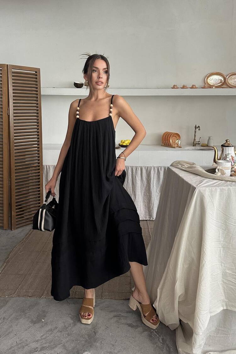 WholesaleStrappy Mueslin Dress