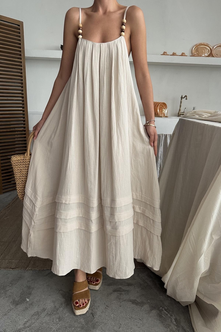WholesaleStrappy Mueslin Dress
