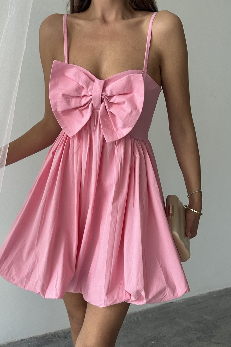 WholesaleFront Bow Strappy Dress