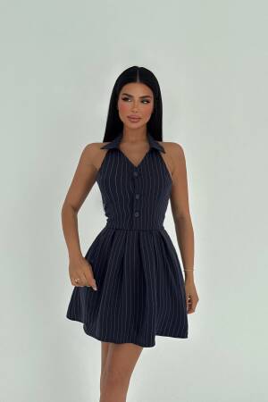 NavyTania Dress - EYYO ATELIER - Globality Store - Women Clothes Wholesale Turkey