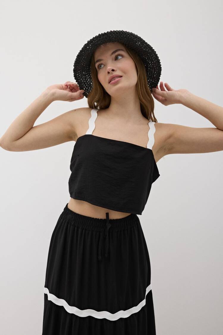 Hanger Waterstone Pattern Crop Blouse