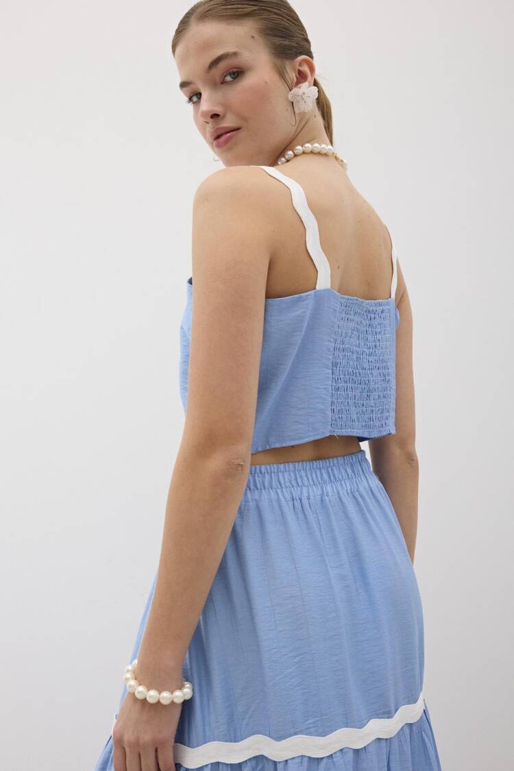 Hanger Waterstone Pattern Crop Blouse
