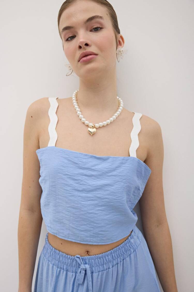 Hanger Waterstone Pattern Crop Blouse