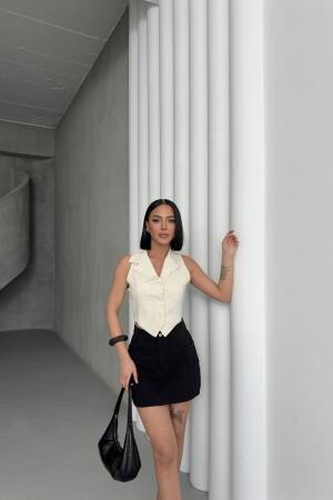 Linen Vest - My Fashion - Globality Store - Women Clothes Wholesale Turkey