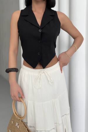 Linen Vest - My Fashion - Globality Store - Women Clothes Wholesale Turkey