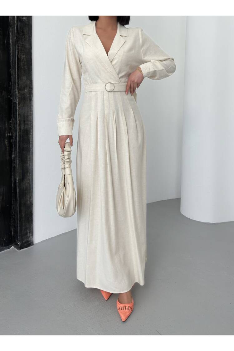 Linen Dress With Belt