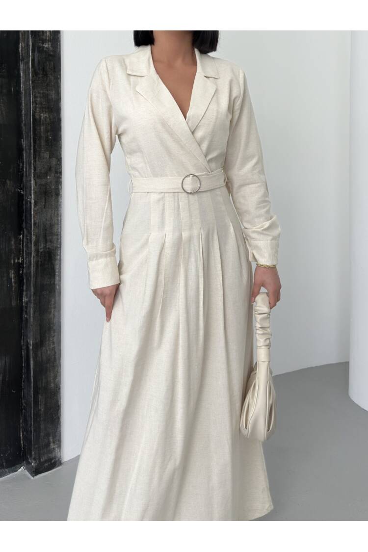 Linen Dress With Belt