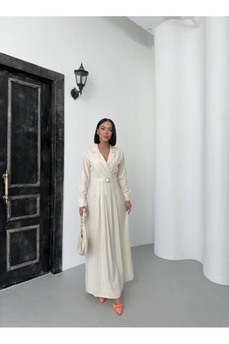 Linen Dress With Belt