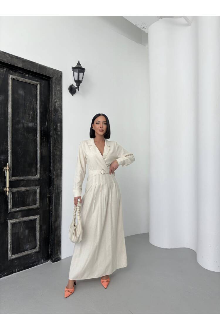 Linen Dress With Belt