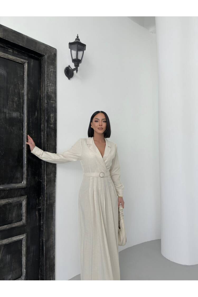 Linen Dress With Belt