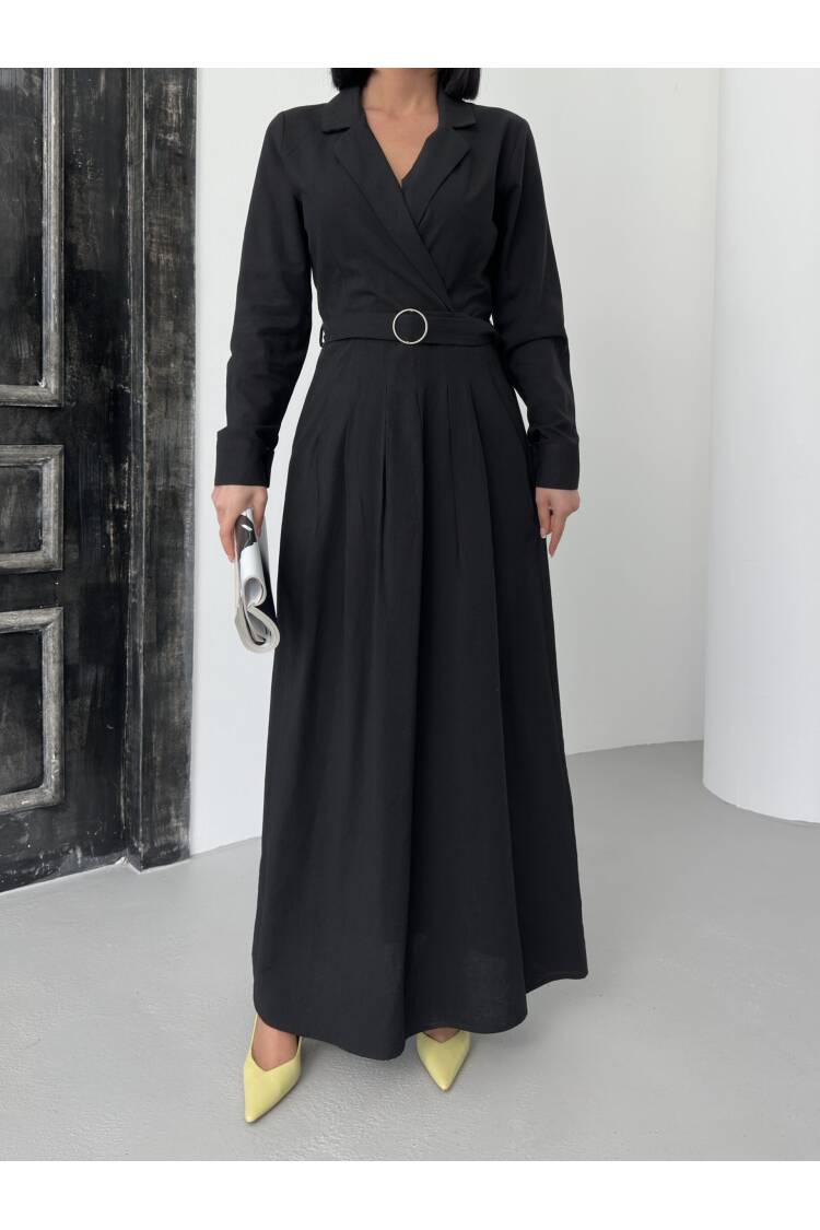 Linen Dress With Belt