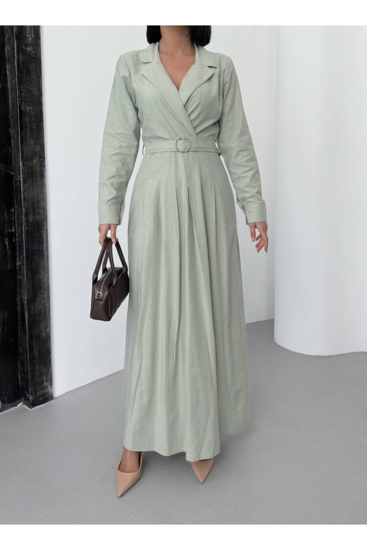 Linen Dress With Belt
