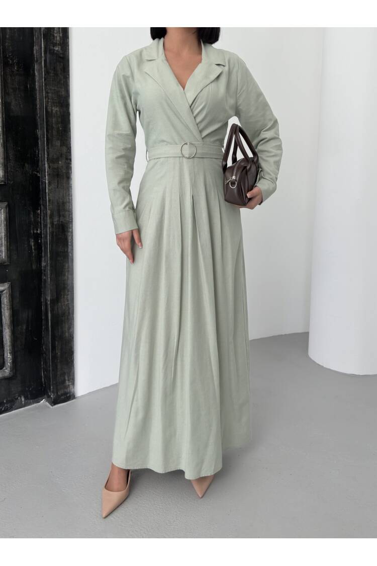 Linen Dress With Belt