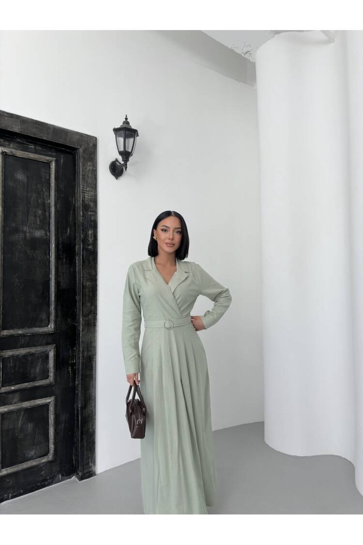 Linen Dress With Belt