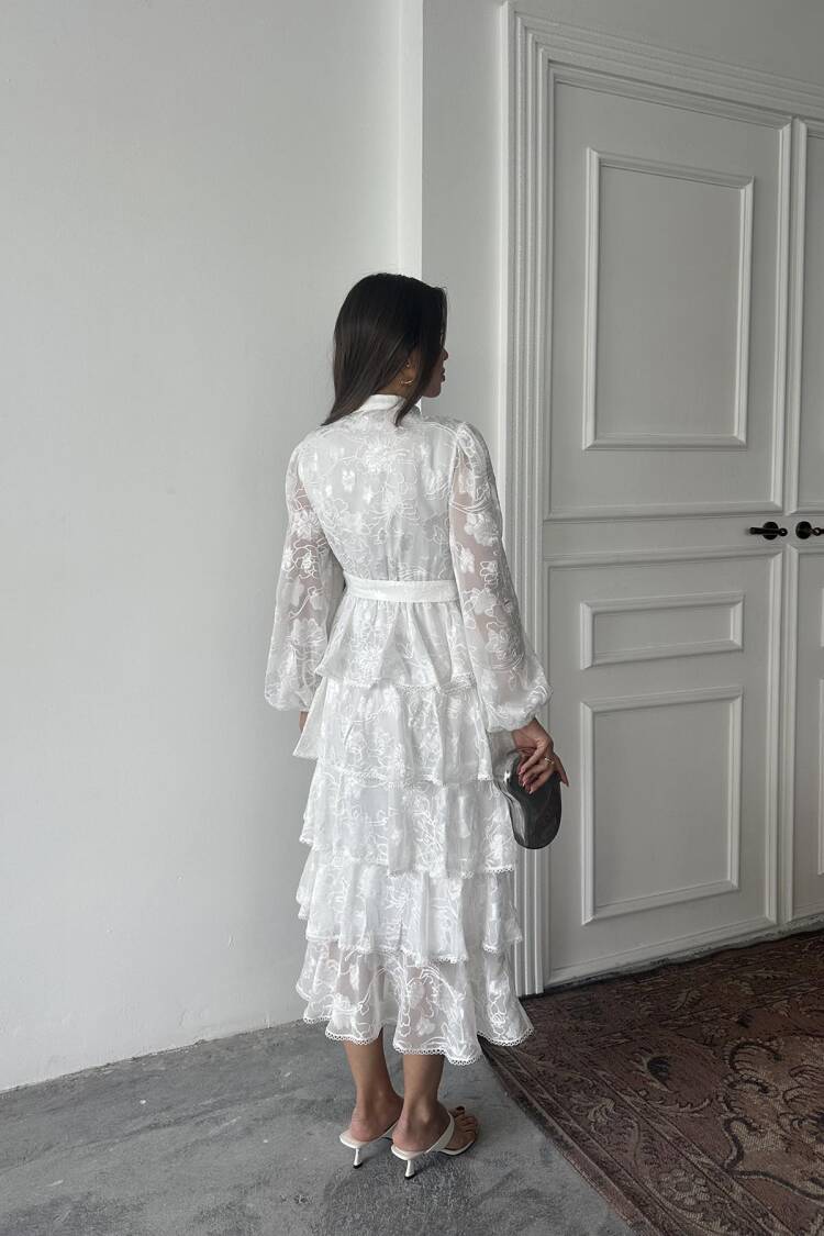 WholesaleWalloon Striped Floor Coat Dress