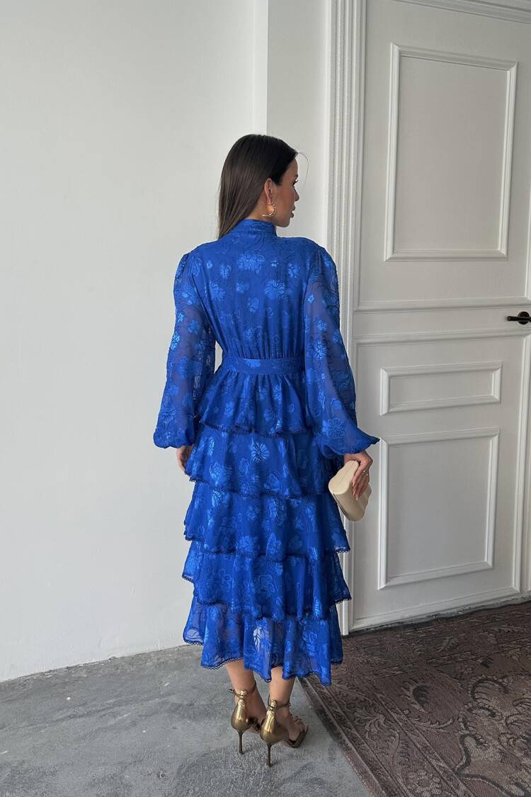 Wholesale Saks Walloon Striped Floor Coat Dress