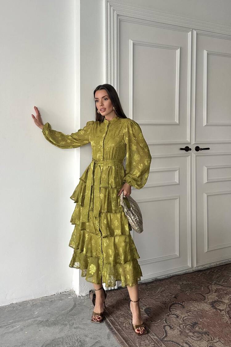 Wholesale OilWalloon Striped Floor Dress