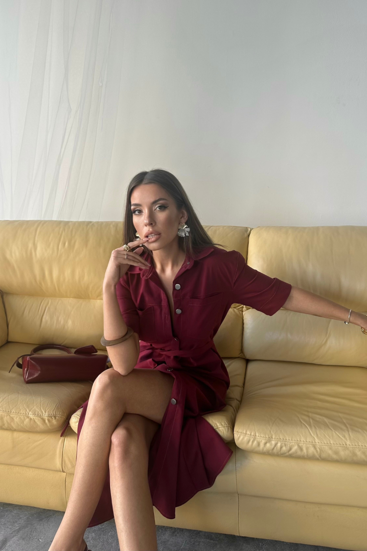Tencel Front Buttoned Short Sleeve Dress