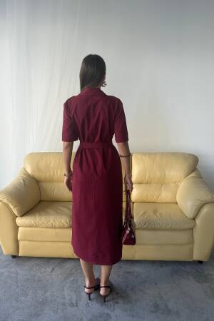Tencel Front Buttoned Short Sleeve Dress - Brand: Ello - Women's Clothing Wholesale - Globality Store