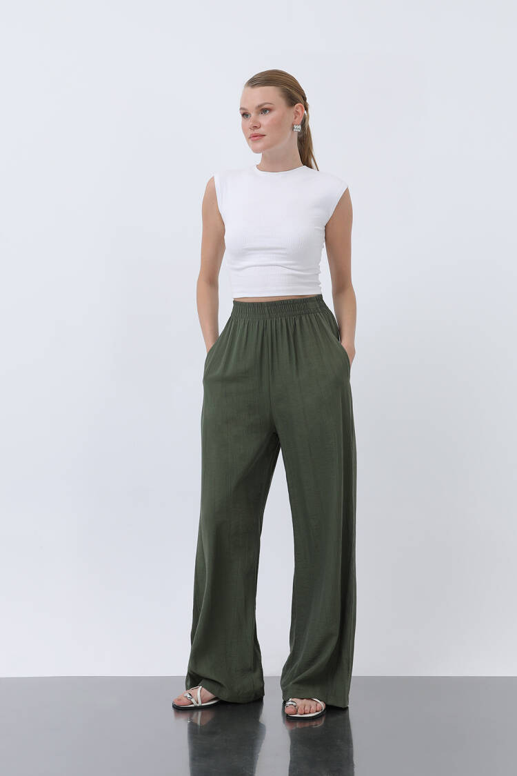 Women's Elastic Waist Loose Pants - Brand: Puane - Women's Clothing Wholesale - Globality Store