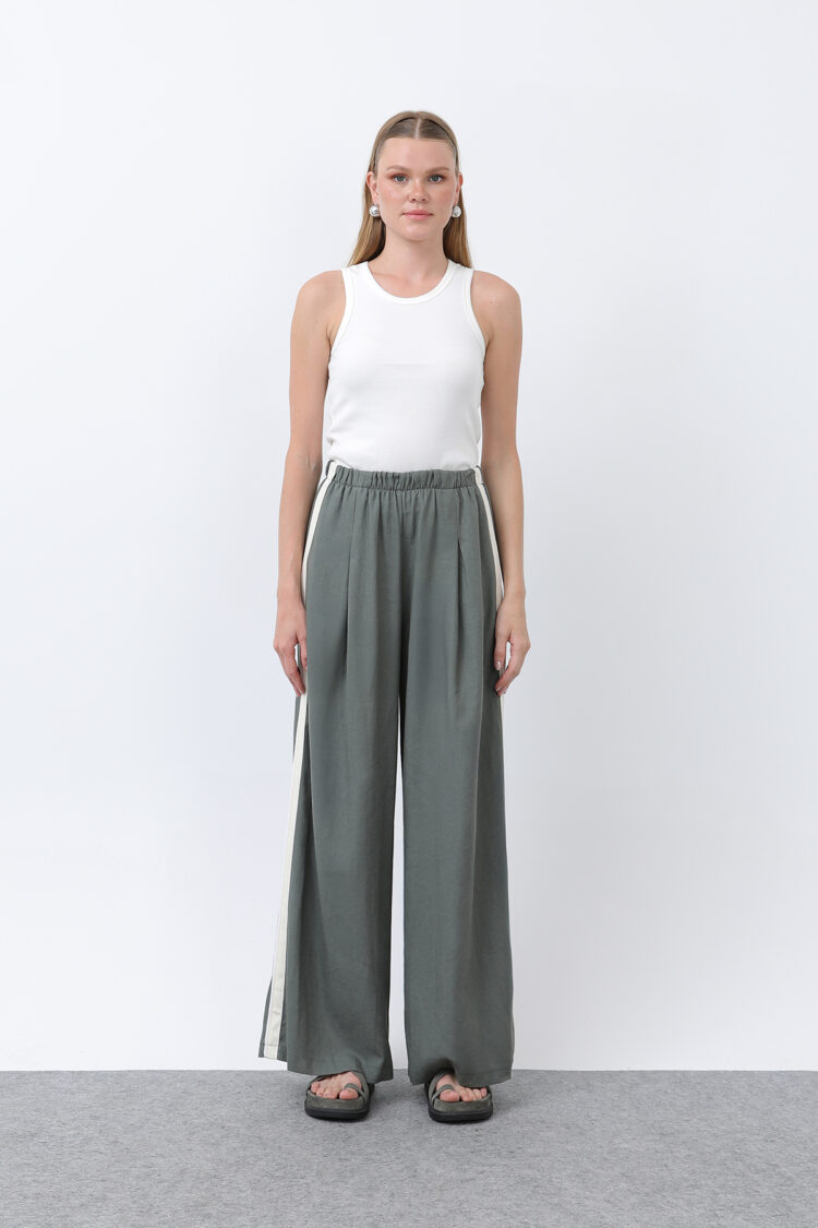 Women's Sides Grosgrain Elastic Waist Pants