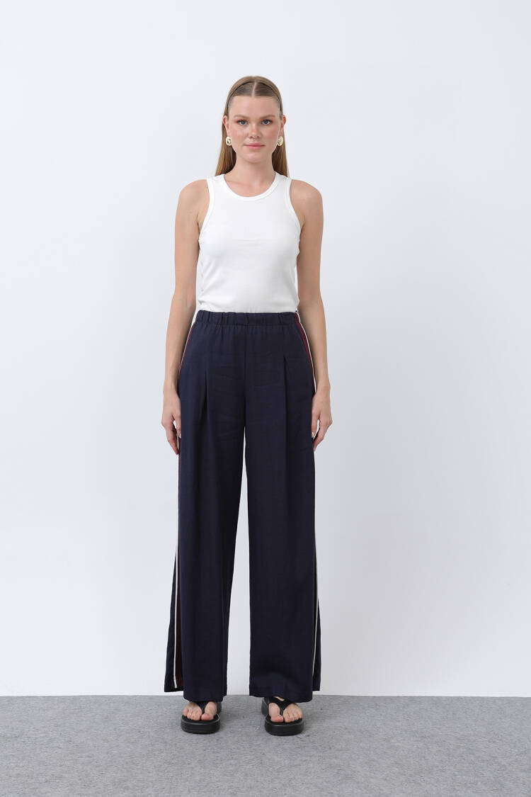 Women's Sides Grosgrain Elastic Waist Pants