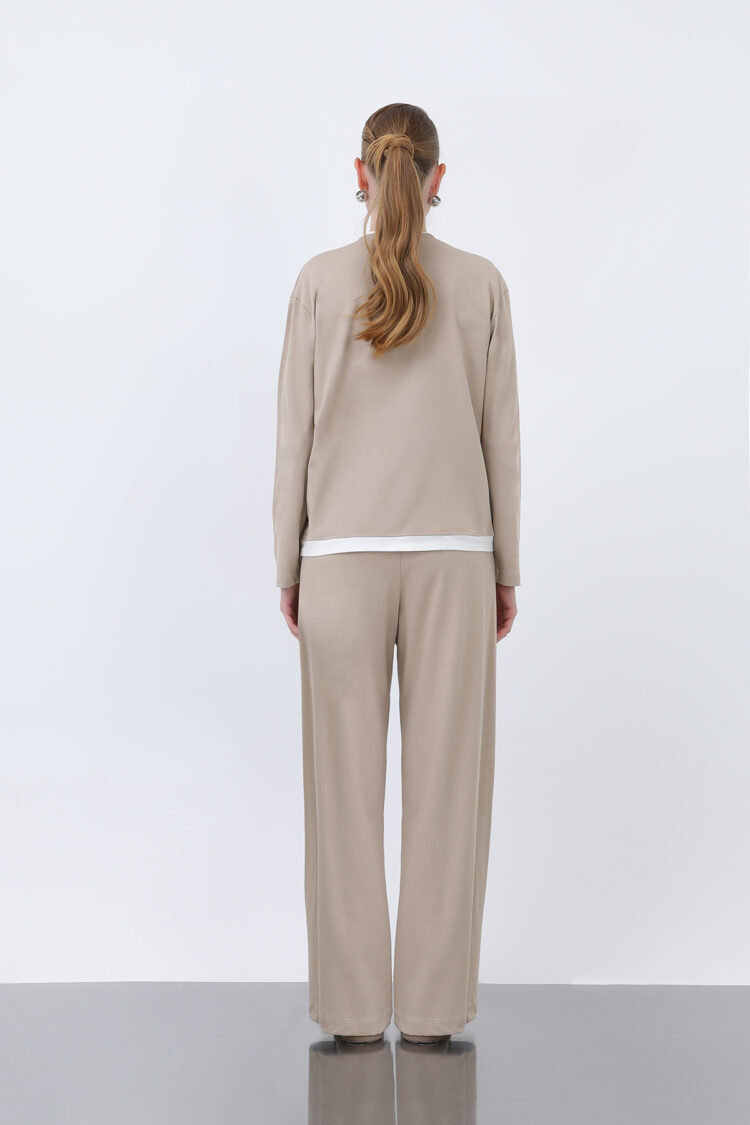 Women's Basic Garnished Sweatshirt